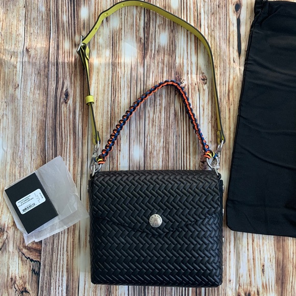 rag & bone Handbags - rag & bone black emboss atlas shoulder bag